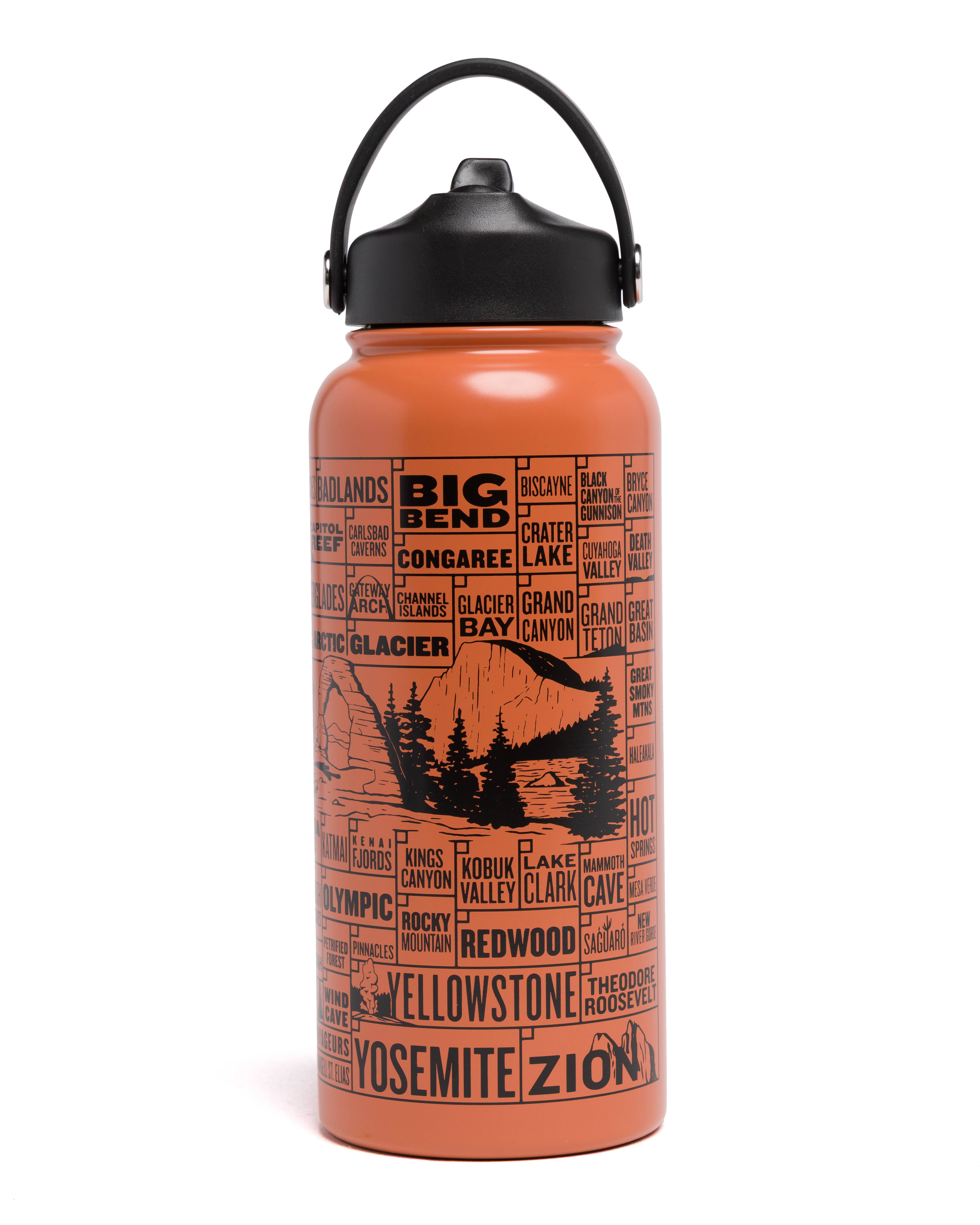 Parks Project - Wholesale Water Bottle - National Parks Checklist 32oz. Insulated Water Bottle
