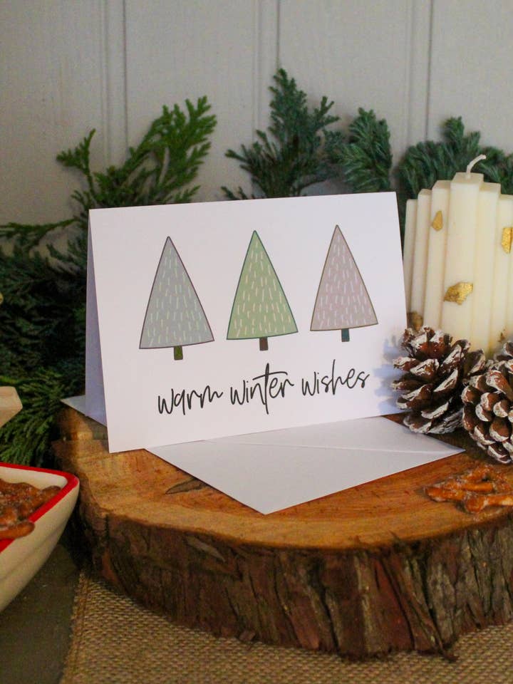 Warme Winterwünsche (Querformat) Design, Packung mit 6 Karten für den Großhandel von Daisy & Joy Design