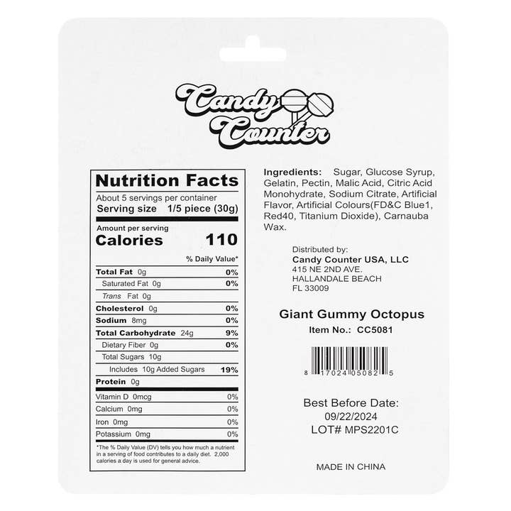 Dare Online LLC - Wholesale Gummy - Giant Gummy Octopus