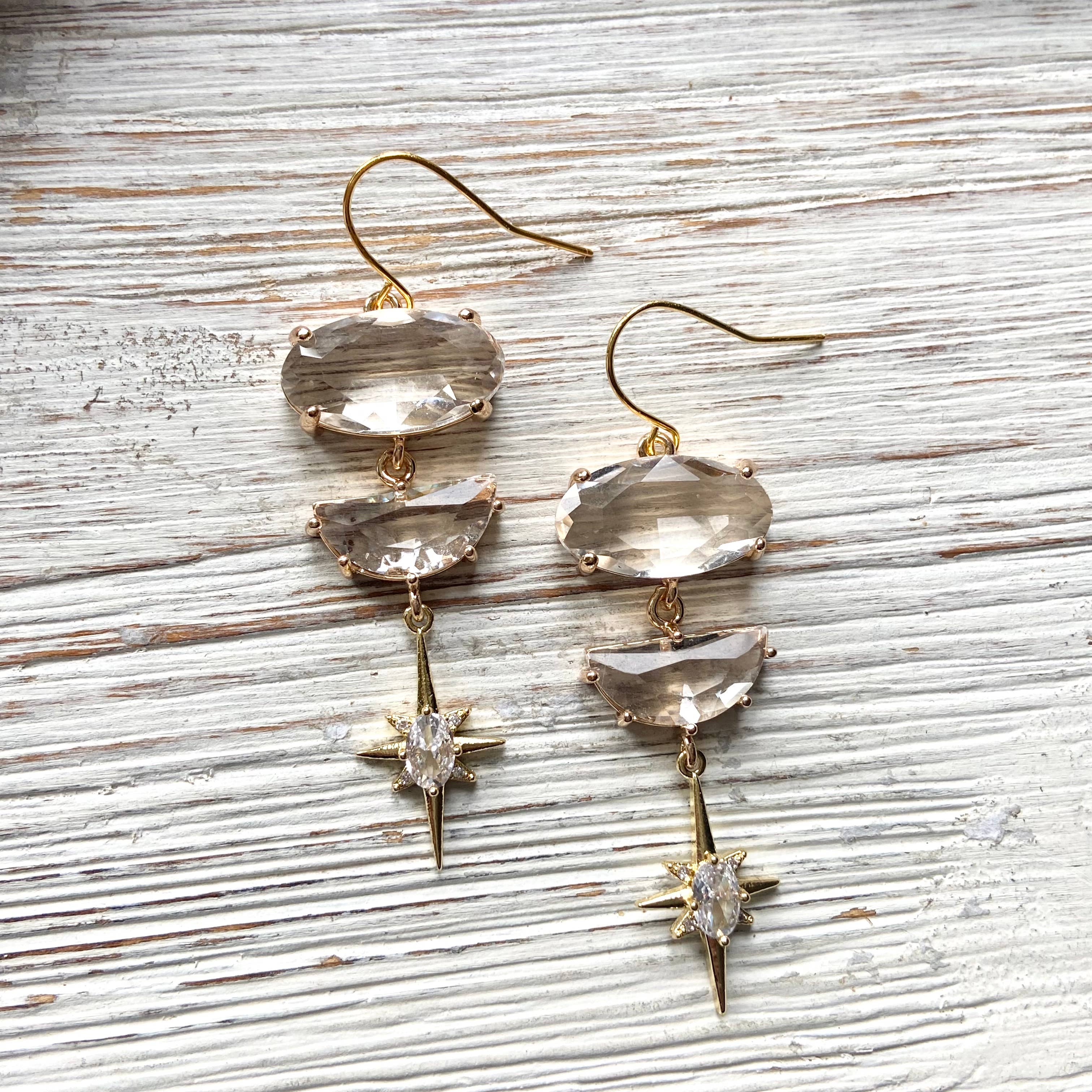 VB&CO Designs Handmade Jewelry - Wholesale Dangle Earrings - Celestial star earrings boutique statement salon spa jewelry1