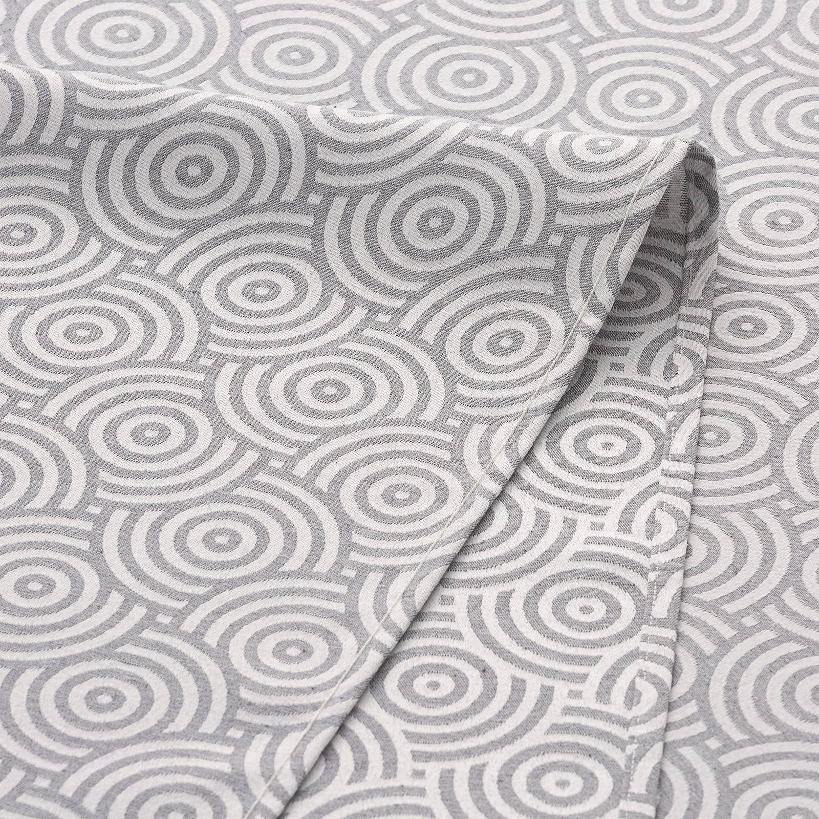 GAMUSI - Venta al por mayor Manteles - Mantel impermeable jacquard algodón circulos RING9