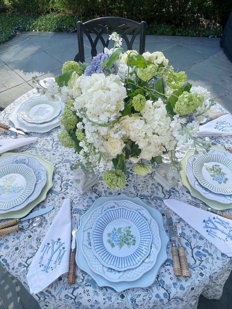 The Enchanted Home - Wholesale Dinnerware Set - Blue Hydrangea Melamine Dinnerware Collection4