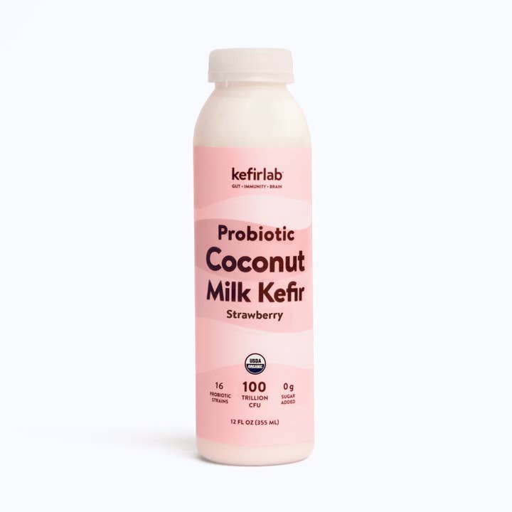 Kefir Lab - Wholesale Non-Dairy Milk - Strawberry Coconut Milk Kefir (9pk)