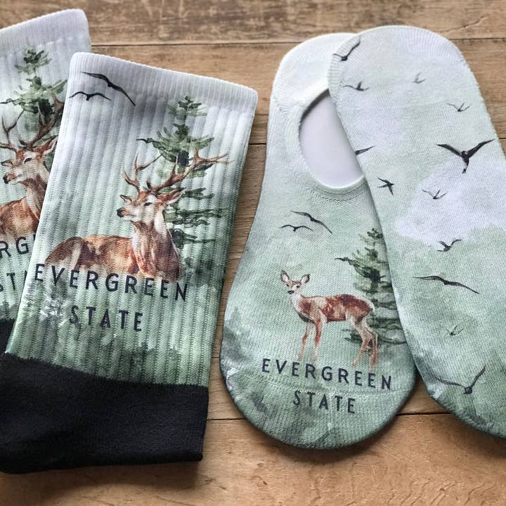 Into the Woods Evergreen State His & Hers Socks for wholesale by Simply Me • Gentlemen Est. 2017 LLC