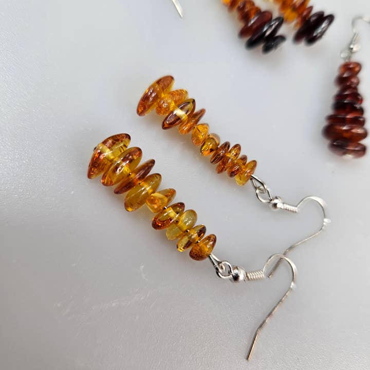 AmberLithuania - Wholesale Dangle Earrings - amber Earrings, Ear wire gemstone earrings, crystal earrings4