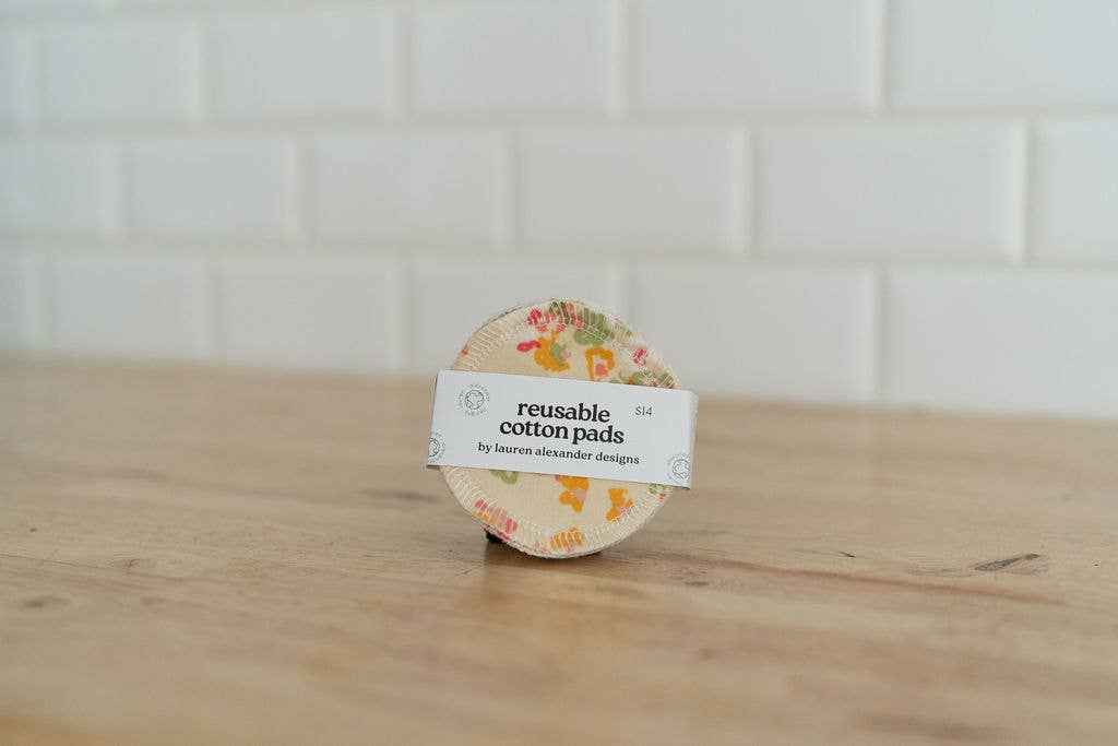 Lauren Alexander Designs - Vente Disque de coton - Disques démaquillants réutilisables - Douces Fleurs0