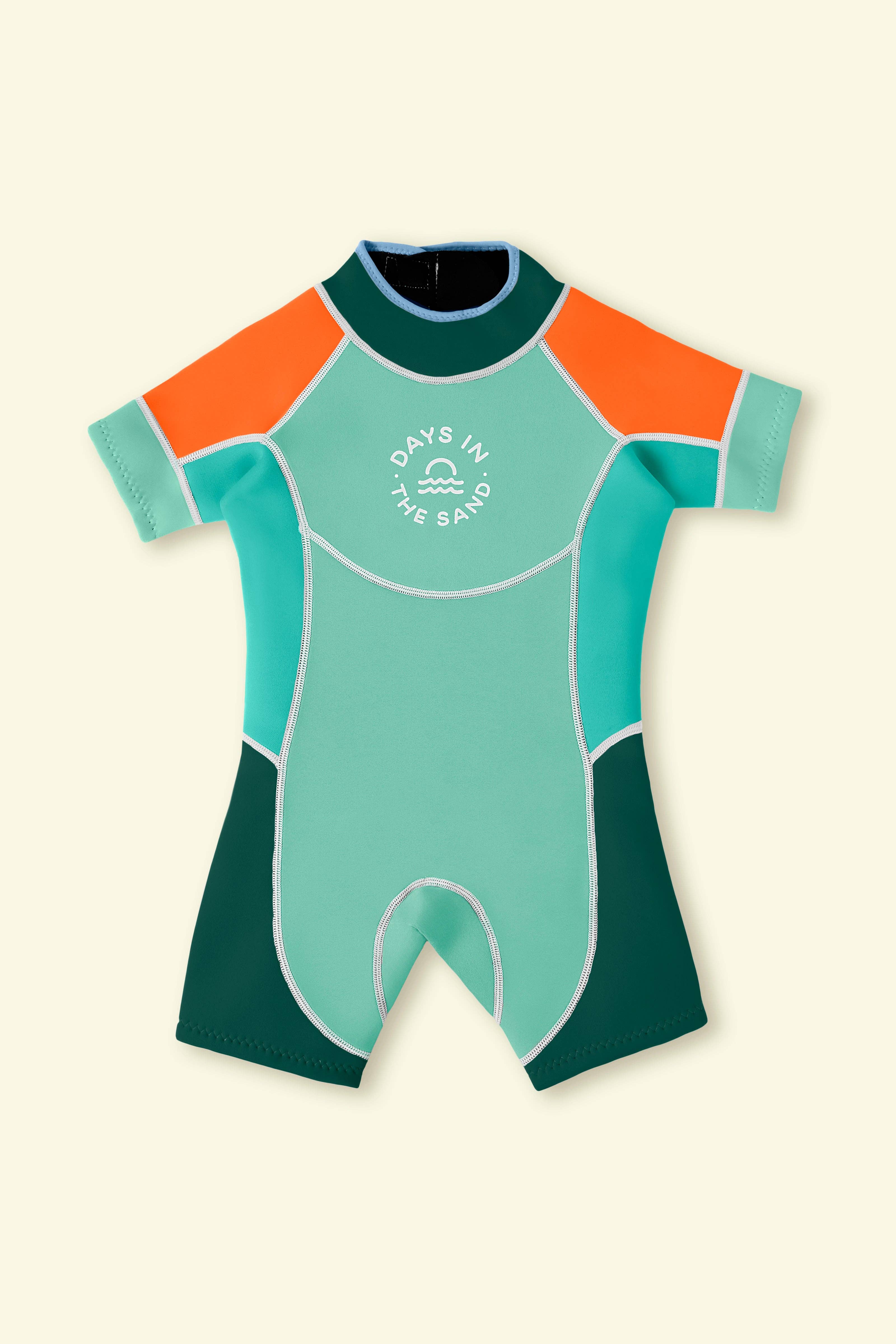 Days in the Sand - Vente Combinaison de natation – enfant - Green Spark - Combinaison néoprène 2mm Springsuit0