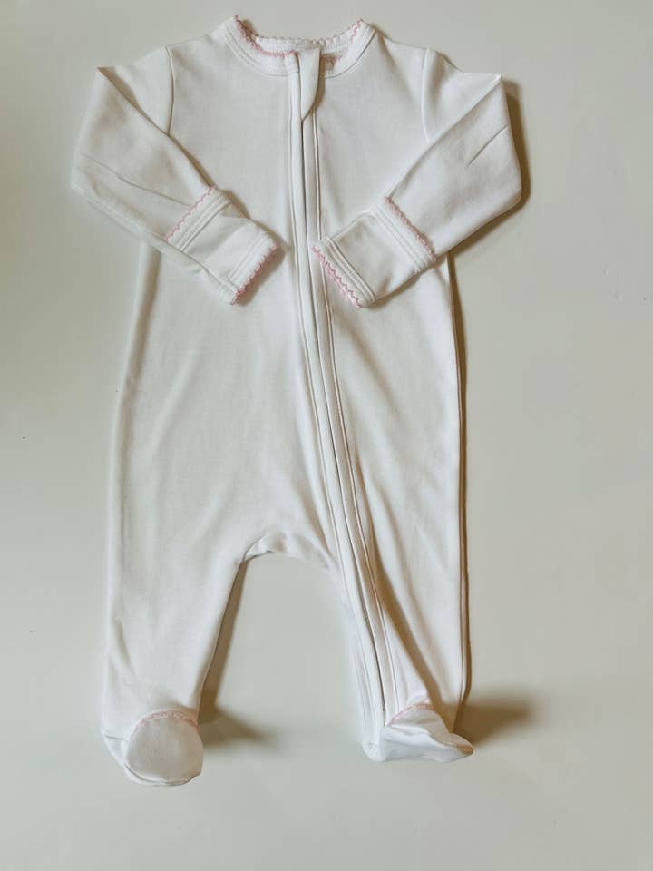 Stroller Society - Wholesale Jumpsuit - Baby - Pima Cotton Zipper Footie - Baby Clothing - Baby Clothes