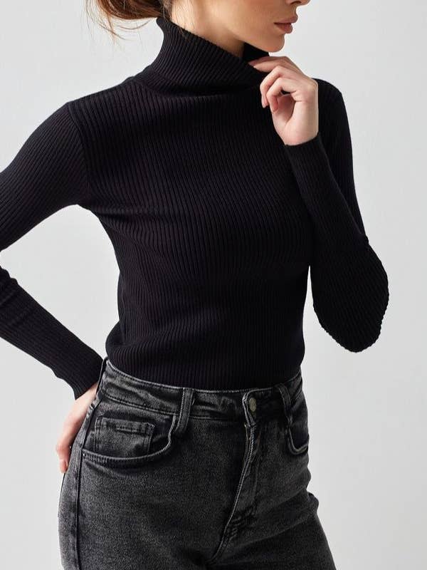 Marayn - Wholesale Knit Sweater - Women's - 2025 Autumn Amazon Chic Turtleneck Knit Pullover Sweater1