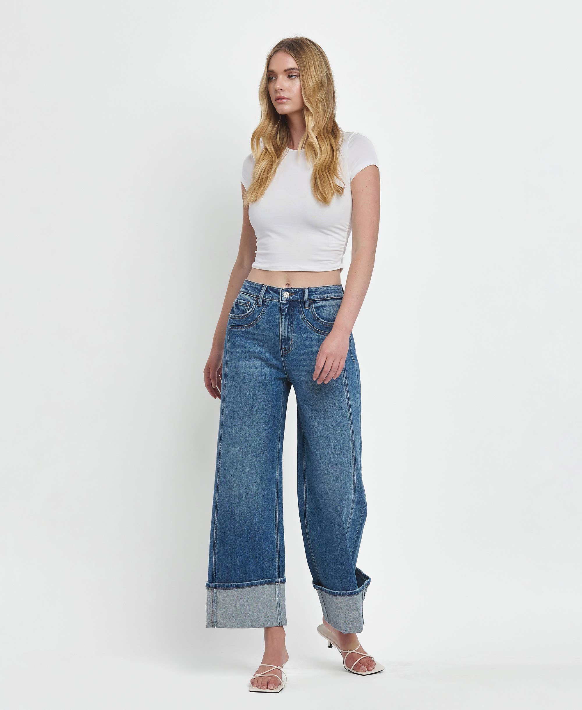 JOYSOME SUPER HÖGA MUDDAR MED BAGGY VIDA JEANS F5856 för wholesale på Faire10