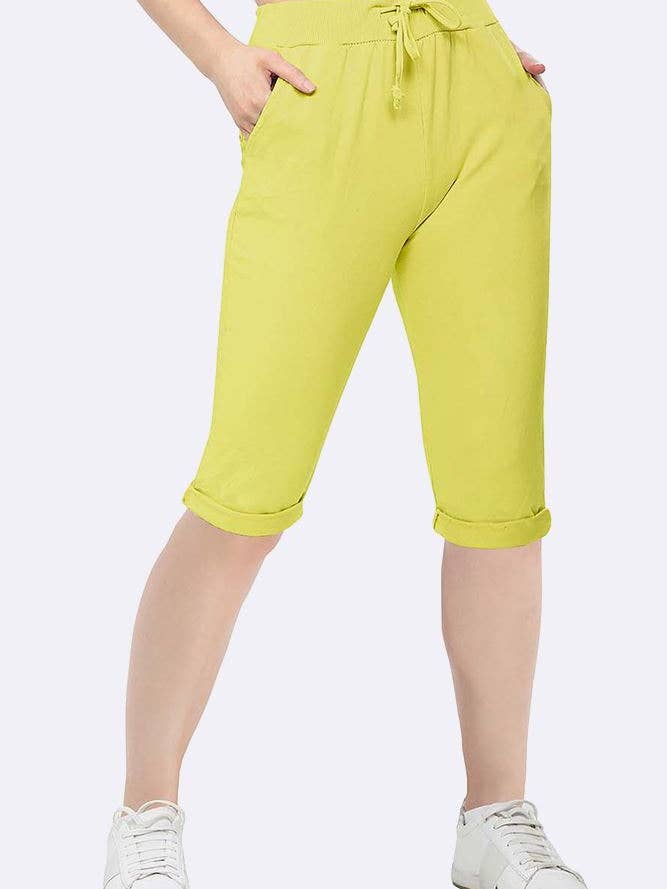 Italian Plain 3/4 Drawstring Pocket Trousers for wholesale by Wholesale shopping