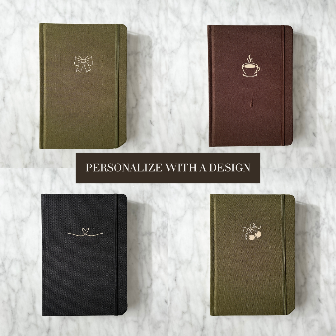 Voir Planners - Wholesale Journal/Diary - Linen Hardcover Dotted Journal - Latte3