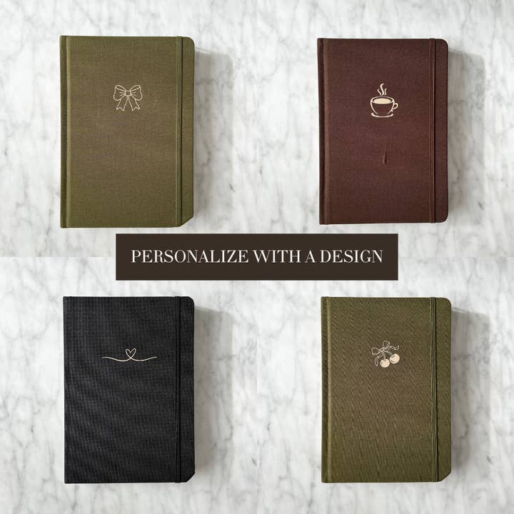 Voir Planners - Wholesale Journal/Diary - Linen Hardcover Dotted Journal - Onyx3