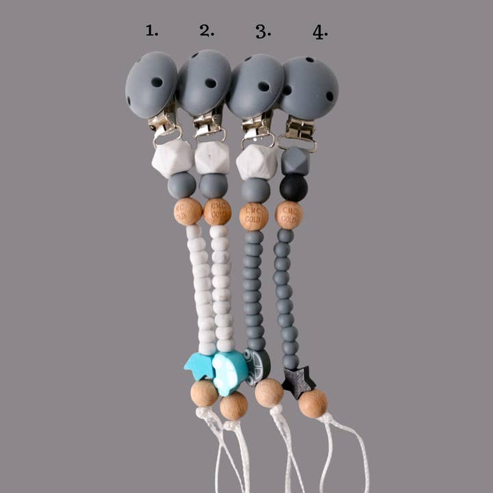 CMC Gold - Wholesale Pacifier Clip - Baby - Pre Designed Styles Dummy Clips