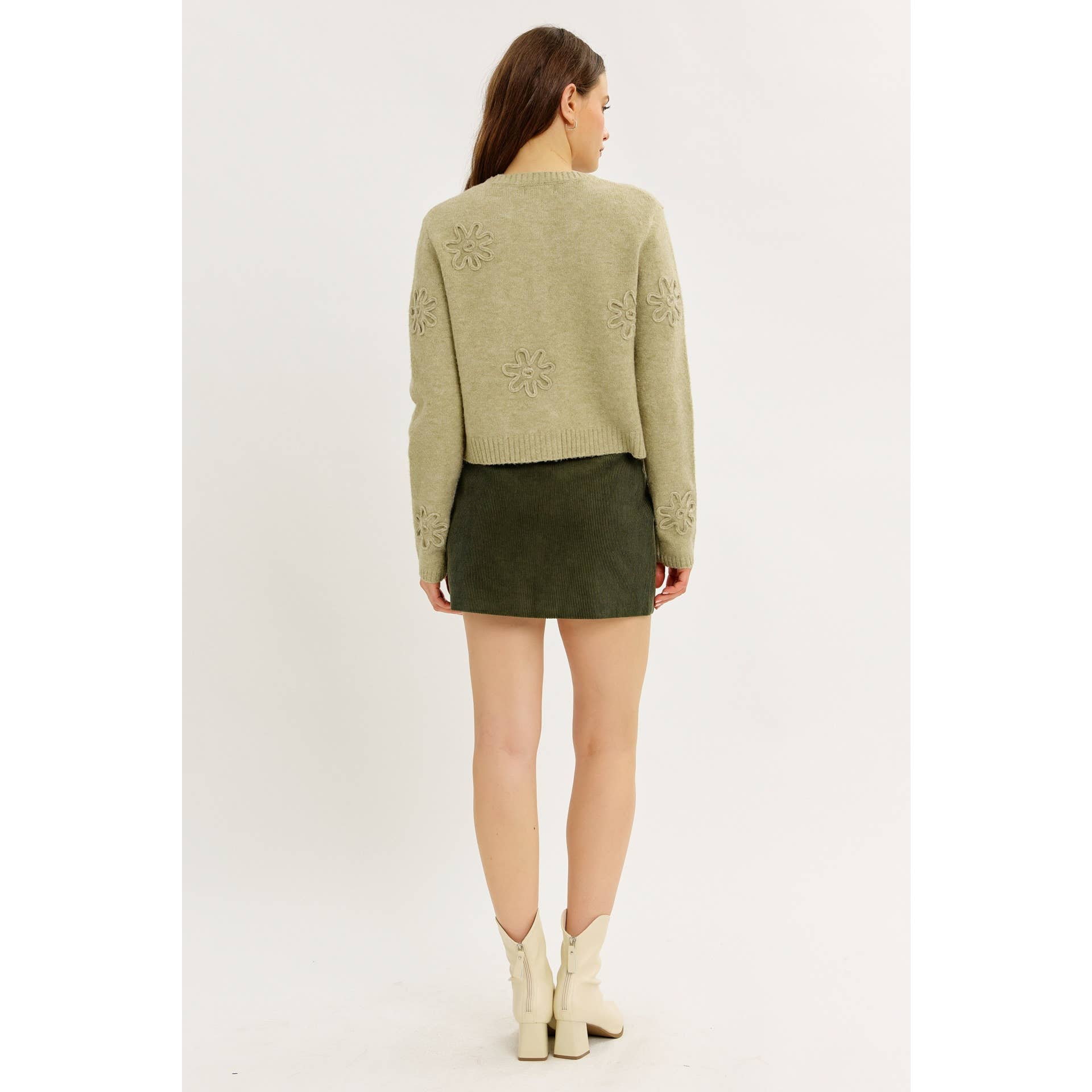 idem ditto – Engroshandel Cardigan - Dame – BOLERO CARDIGAN MED BLOMSTERMOTIV8