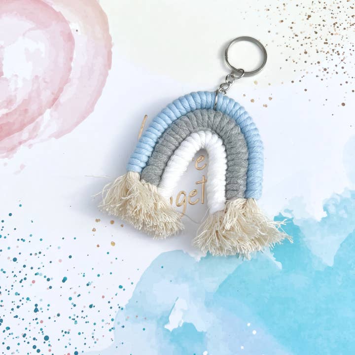 Gypsy Soul - Wholesale Keychain – Women's - Macaron Rainbow Macrame Boho Keychain - Assortment 24 Pcs22