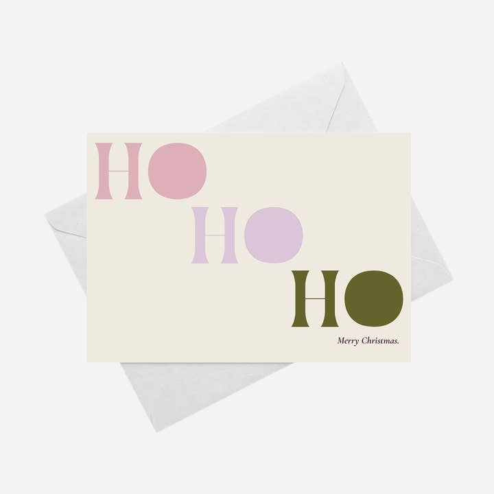 HO HO HO - Holiday Card for wholesale by in Perennial
