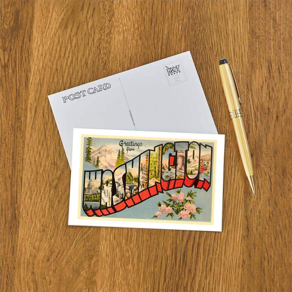 Found Image Press - Wholesale Postcard - Postcard WA-50 Greetings from Washington1