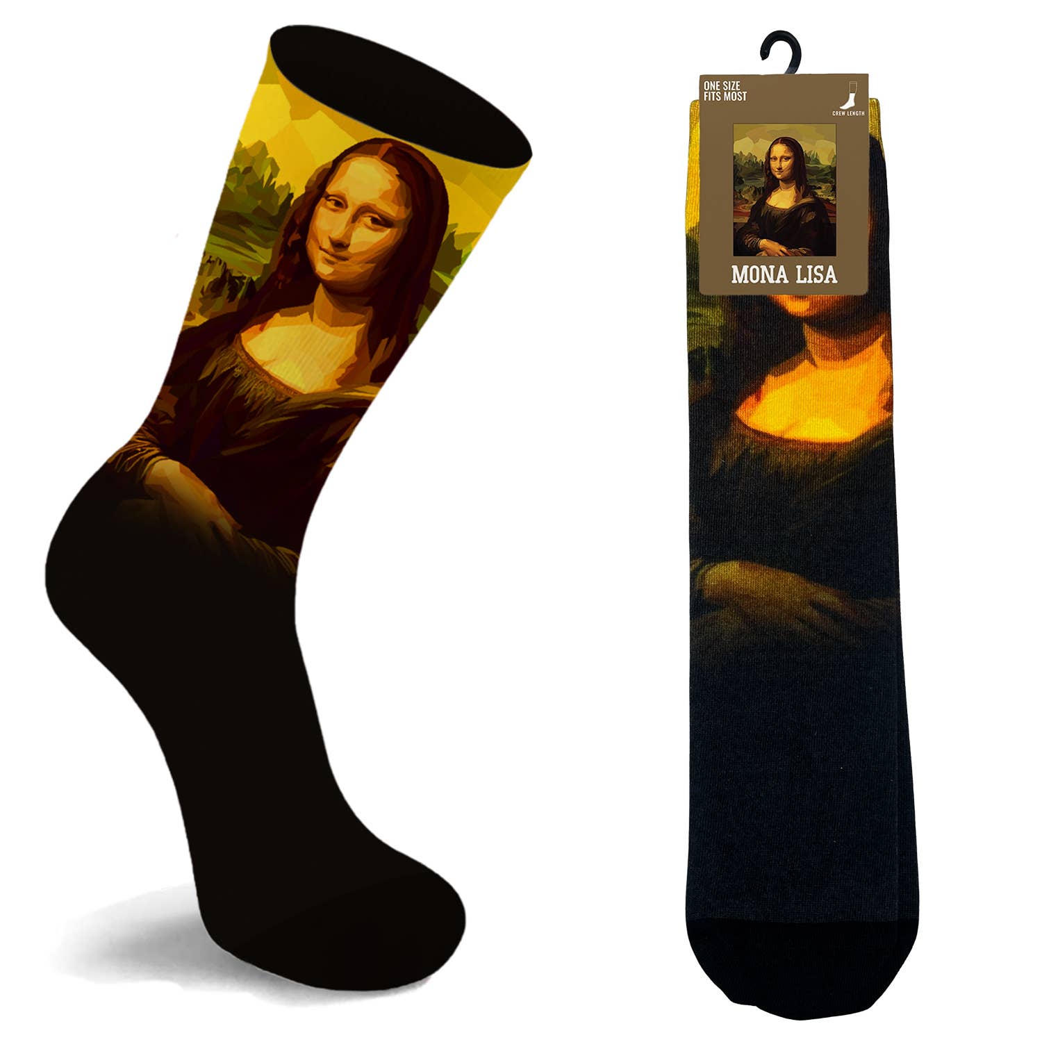 Extreme Fit Wholesale - Wholesale Socks - Unisex - Art-Inspired Crew Socks - Mona Lisa1