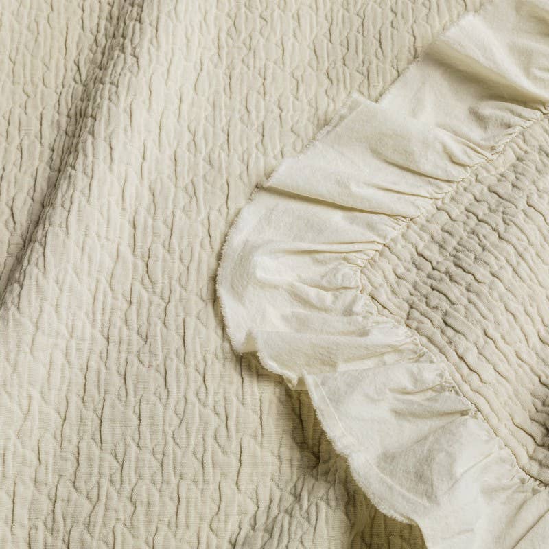 UNOCASADESIGN - Wholesale Deken - Vigo Stonewashed katoenen sprei met ruches21