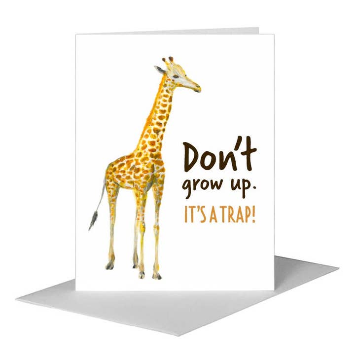 Printed Canvas – postal de parabéns por atacado – Girafa, Cartão de Saudação (#8369C)