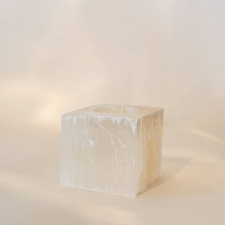 ANAS CRYSTALCARE BV - Vendita all'ingrosso Portacandele - Lampada da tè quadrata Selenite