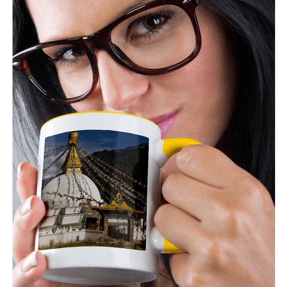 3dRose – Großhandel Kaffeebecher – 3dRose, Dhodina Chorten Stupa, Buddhismus, Thimpu, Bhutan - AS26 HGA0000 - Howie Garber, Tasse1