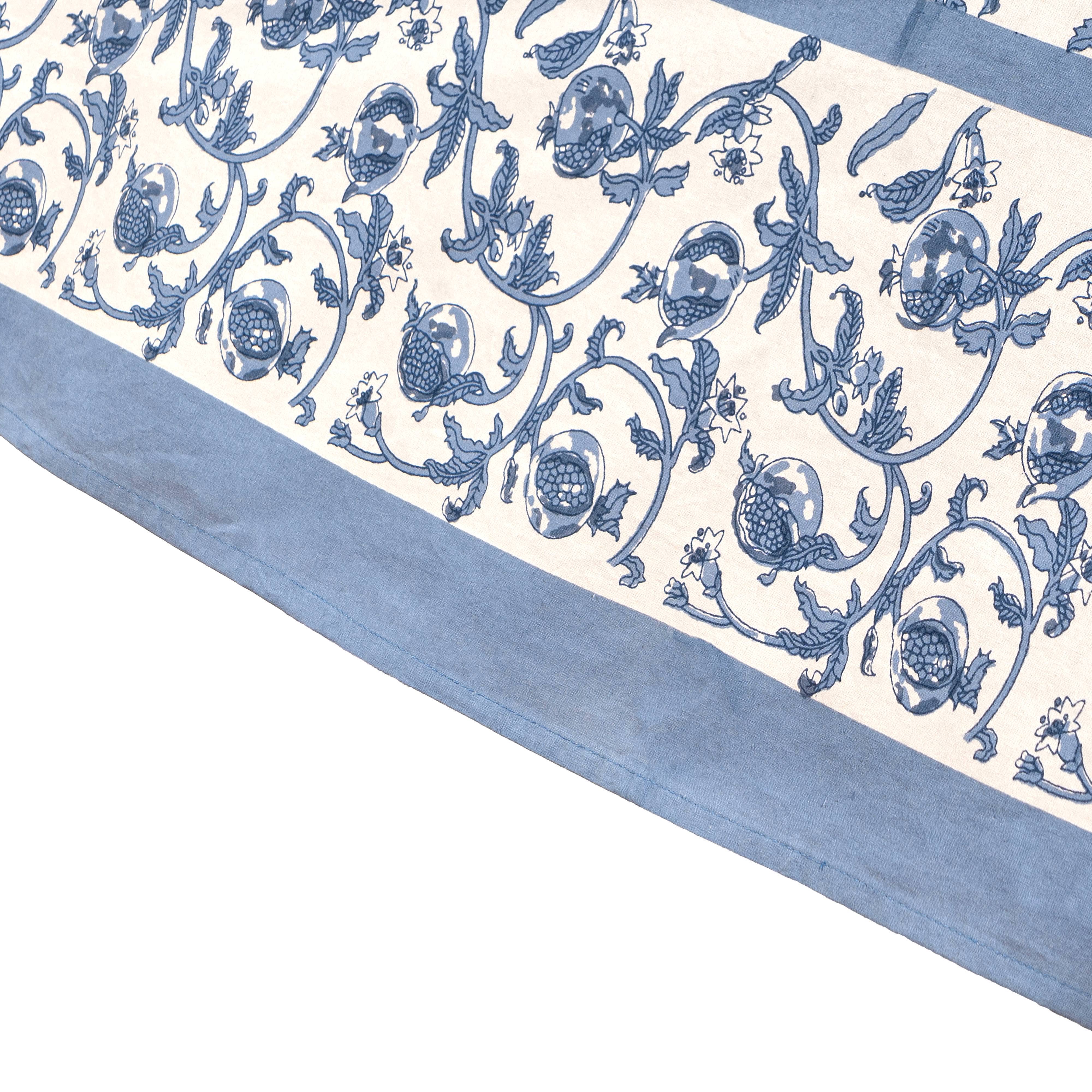 Couleur Nature - Wholesale Tablecloth - Granada Cornflower Blue | French Tablecloths5