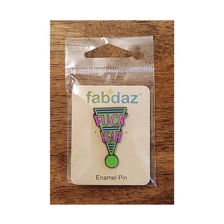 Fabdaz – wholesale Lapel pin/button – Fuck Yeah Enamel Pin with Metal Frame