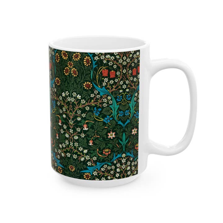 Willy Morris Home Emporium - Wholesale Coffee mug - Ceramic Mug inspired by William Morris - Tulip Collection (Red)17