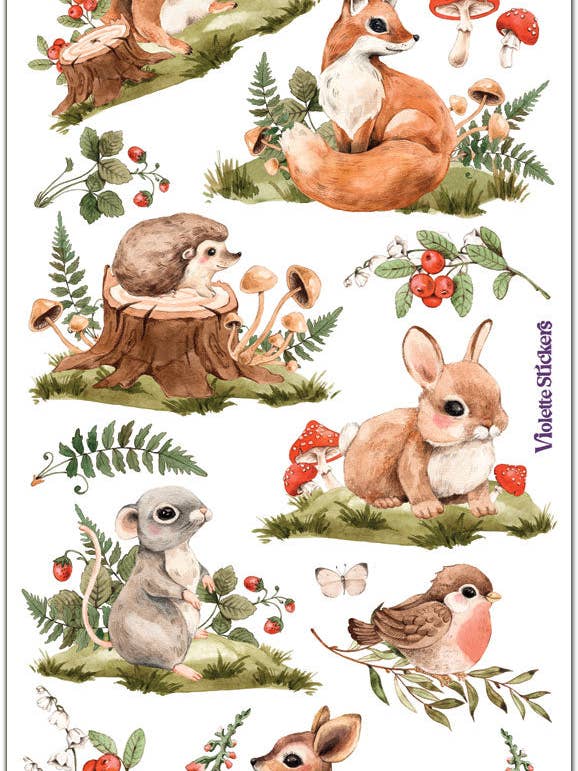 C212 Paddenstoel Boswezentjes Stickers voor wholesale door Violette Stickers