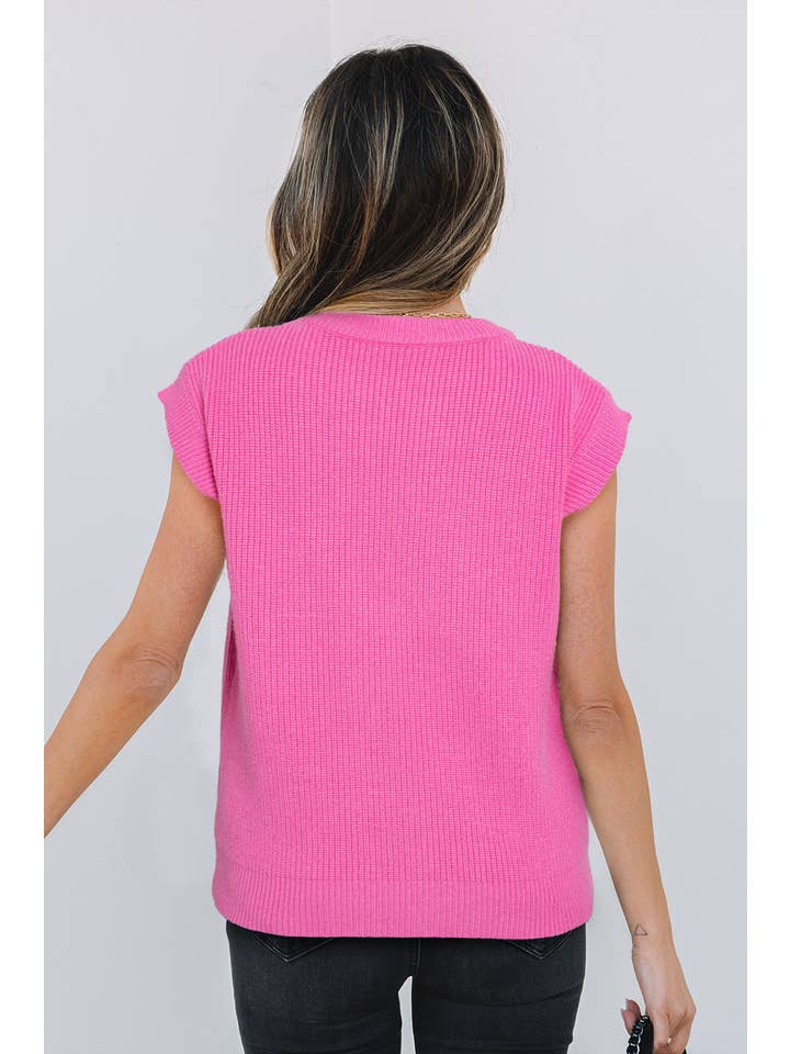 Sachet Pink LDC Western Horse Embroidered Round Neck Sweater Tee for wholesale on Faire