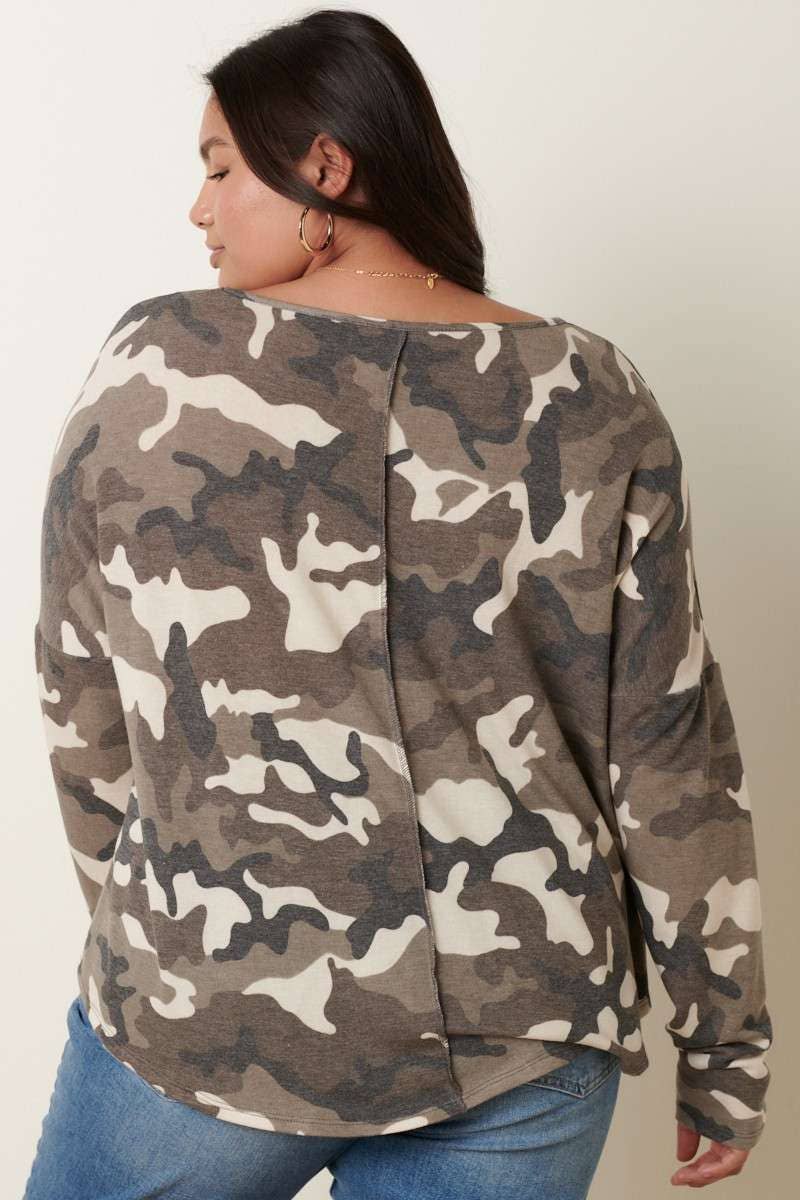 mittoshop – wholesale Stickad topp - Dam – PLUS CAMO V-RINGAD STICKAD TOPP8