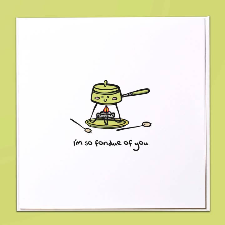 Estoy tan fondue de ti Tarjeta de felicitación para venta al por mayor de The Crafty Giraffe