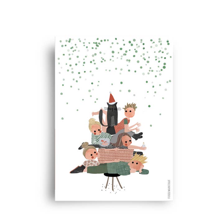 STUDIOZWAANSTRAAT – Engroshandel Julekort – postkort - serie jul - 'familie træ'