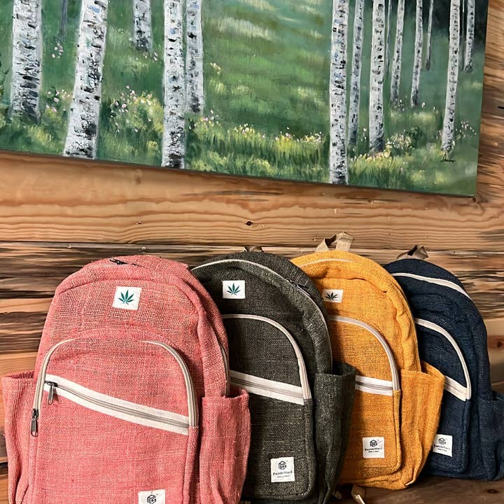 PuzzleStack – wholesale Backpack – Women's – Blue Kumari Pure Hemp Backpack14