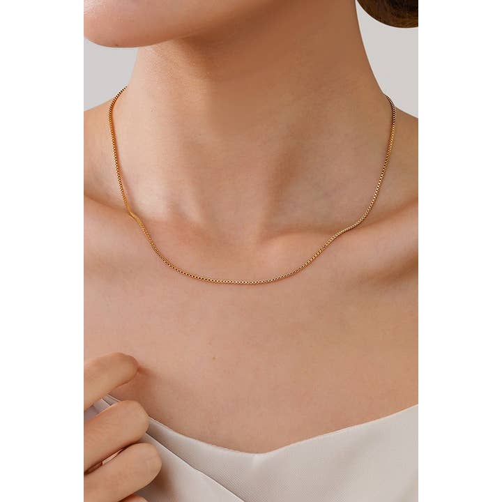 JOSSLYN by wall to wall - Wholesale Link & Chain Necklace - STAINLESS STEEL WATERPROOF TARNISH FREE NECKLACE | 40NK318
