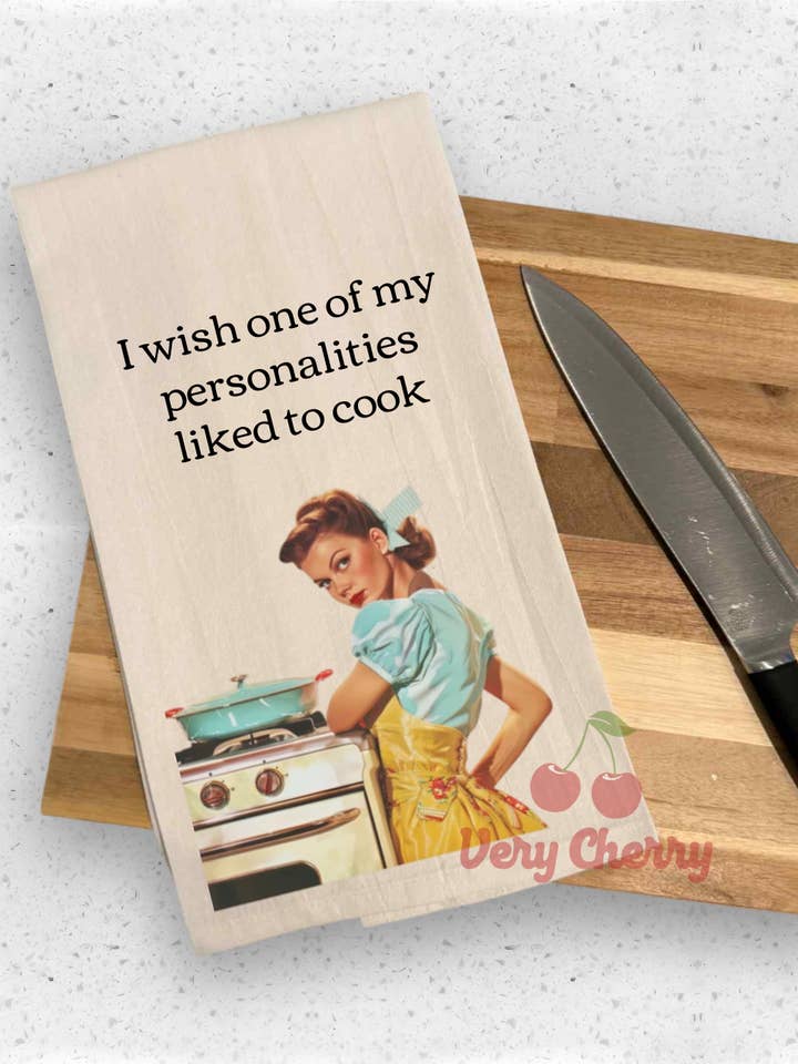 Pano de Cozinha Uma das Minhas Personalidades por atacado de Very Cherry