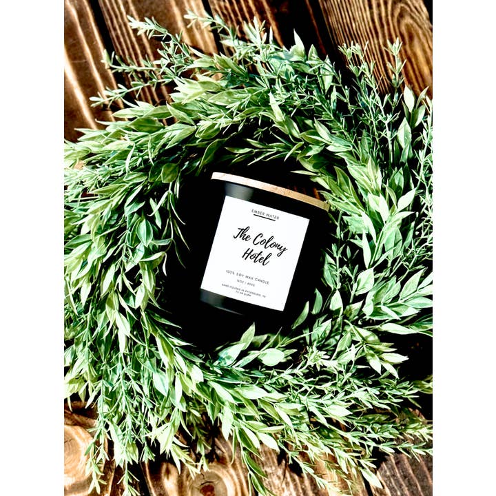 Ember Water - Wholesale Jar/Filled Candle - The Colony Hotel 16 oz 100% Soy Candle