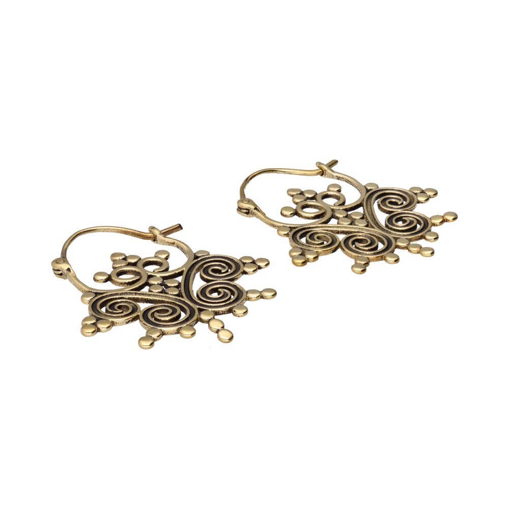 Vives de la Cortada S.L - Wholesale Dangle Earrings - Spiral earrings with bronze filigree -18-1