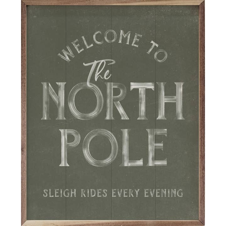 Welcome To The North Pole Green for wholesale by Kendrick Home