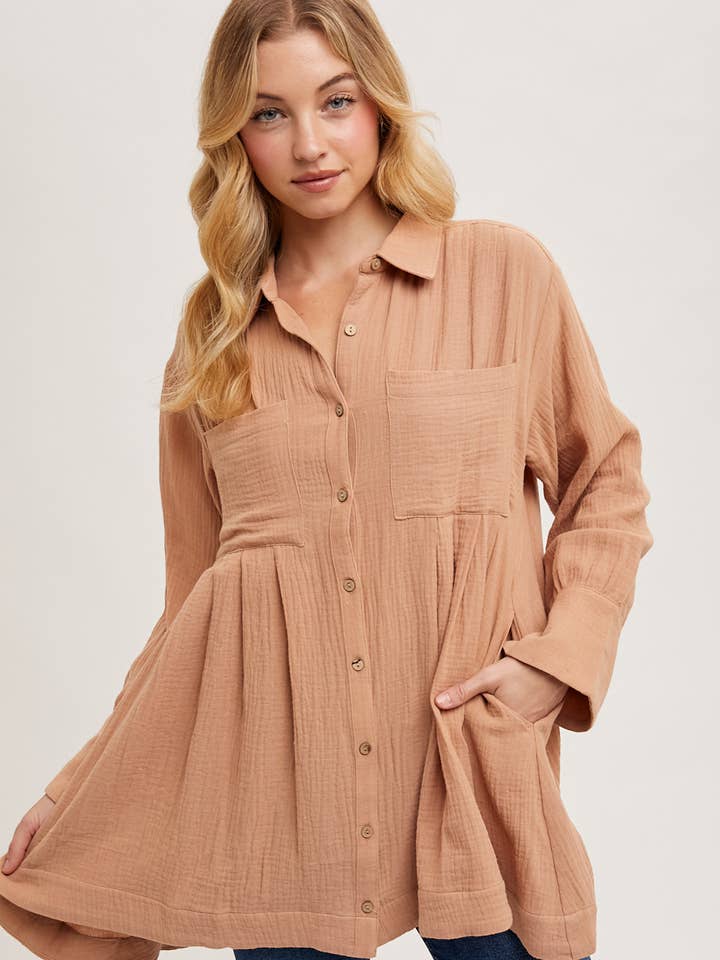 Bluivy - Wholesale Jurk - Dames - TUNIEKJURK MET KNOOPSLUITING0