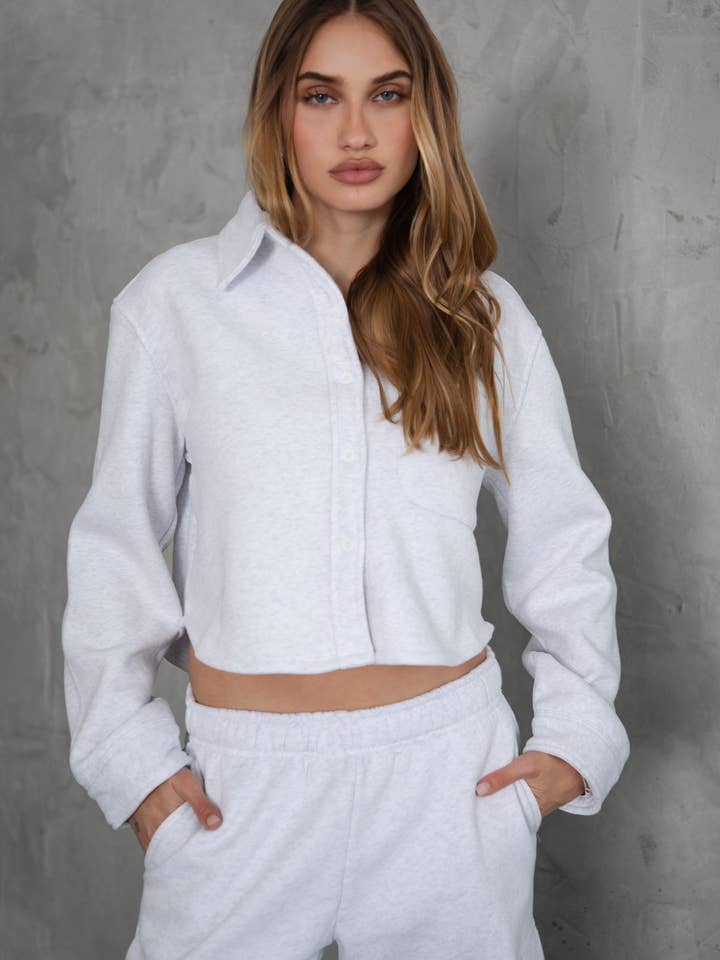 Camicia corta in pile di peluche JENNIE per la vendita all'ingrosso da parte di TICTOC