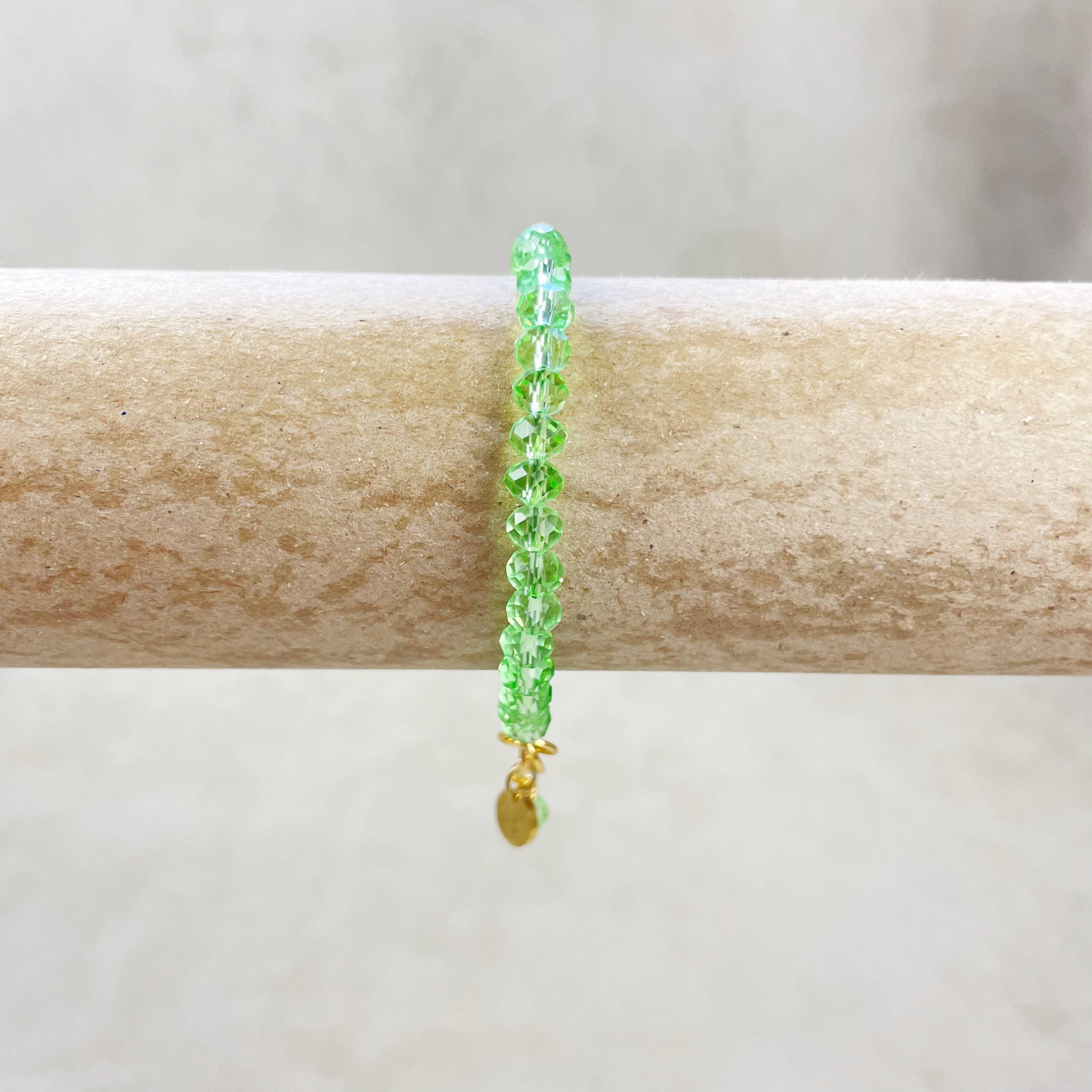 Ewelina Pas Jewelry - Wholesale Beaded Bracelet - Gloria// Translucent Mint Crystal Beaded Bracelet4