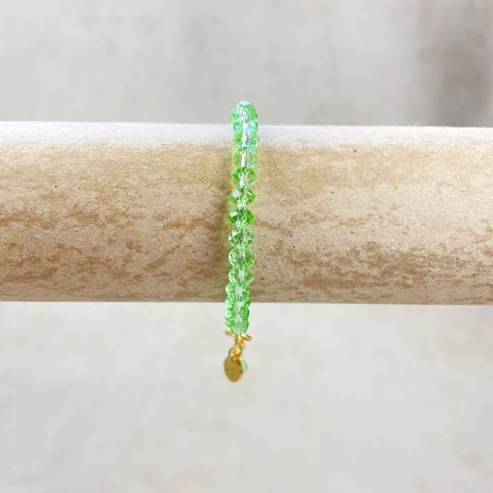 Ewelina Pas Jewelry - Wholesale Beaded Bracelet - Gloria// Translucent Mint Crystal Beaded Bracelet4