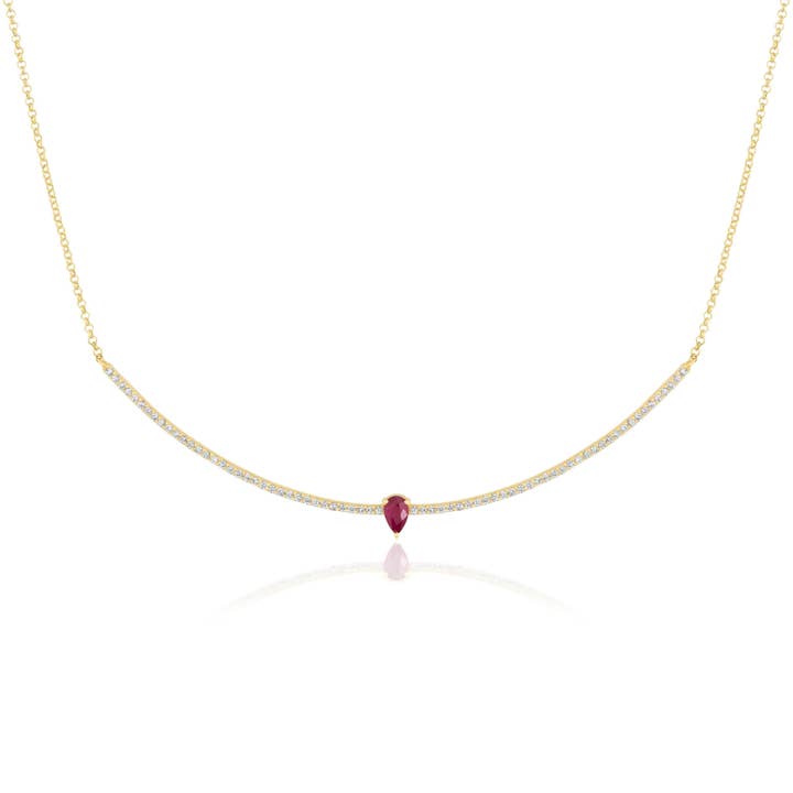 collier en diamant rubis pour la vente par Ela Rae Jewelry Llc.