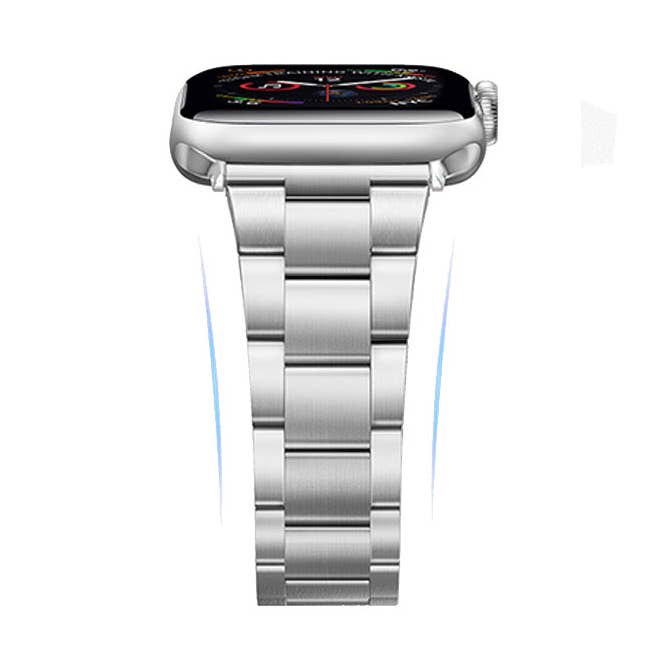 Stainless Steel Link Bracelet Band - The Sydney in Stainless Steel - Compatible with Apple Watch Size 38mm to 41mm for wholesale by Friendie Pty Ltd