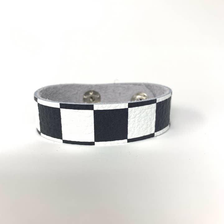 Black and White Check Skinny Cuff for wholesale by molliPOP Design
