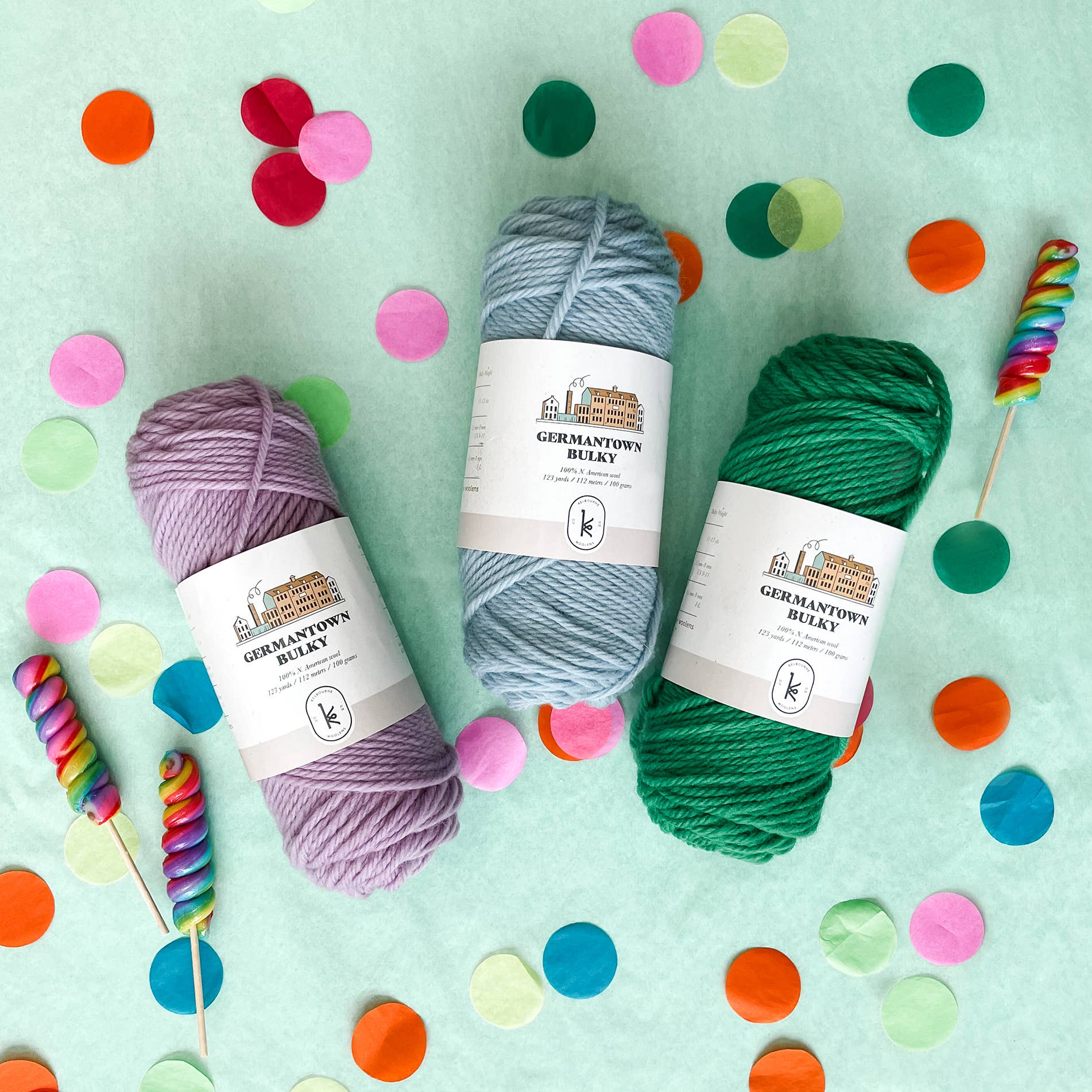 Kelbourne Woolens - Wholesale Garen - Germantown Bulky: 100% Noord-Amerikaanse wollen garen34