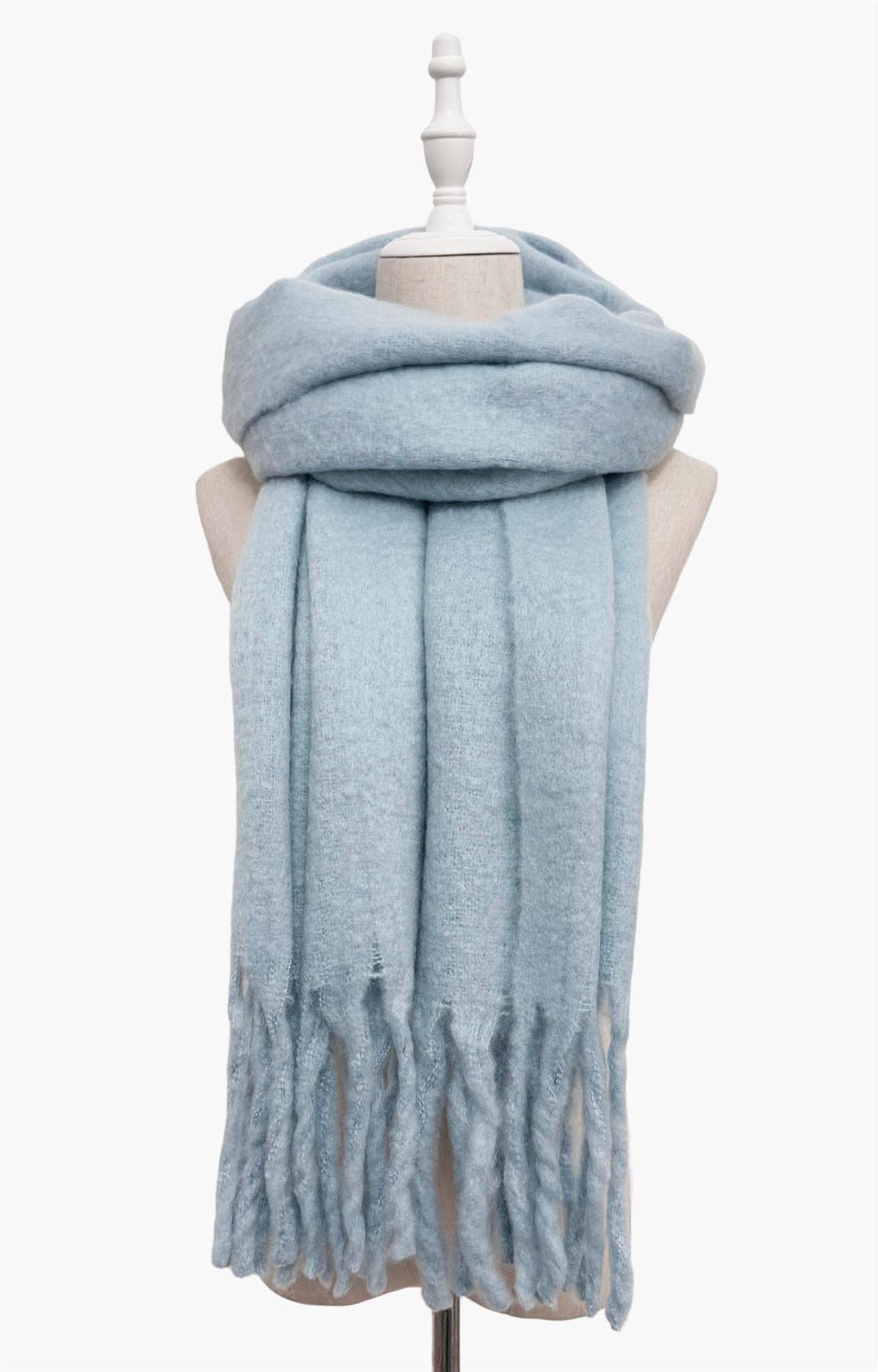 Fashion Scarf World - Vendita all'ingrosso Sciarpa - Donna - Sciarpa a scialle con nappe in morbida coperta semplice22